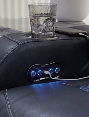 Fyne - Dyme Power Reclining Sofa - Blue Power Reclining Sofa modern furniture Contempo Furniture