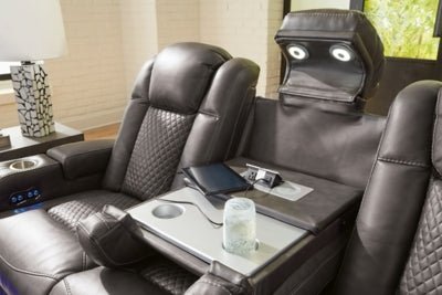 Fyne - Dyme Power Reclining Sofa - Dark Gray Power Reclining Sofa modern furniture Contempo Furniture