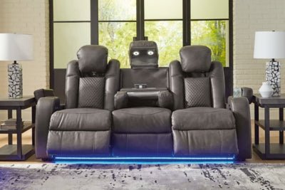 Fyne - Dyme Power Reclining Sofa - Dark Gray Power Reclining Sofa modern furniture Contempo Furniture
