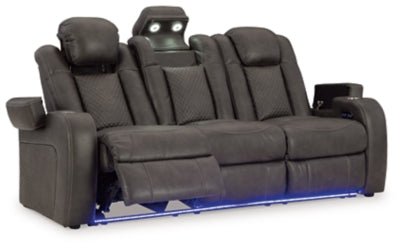 Fyne - Dyme Power Reclining Sofa - Dark Gray Power Reclining Sofa modern furniture Contempo Furniture