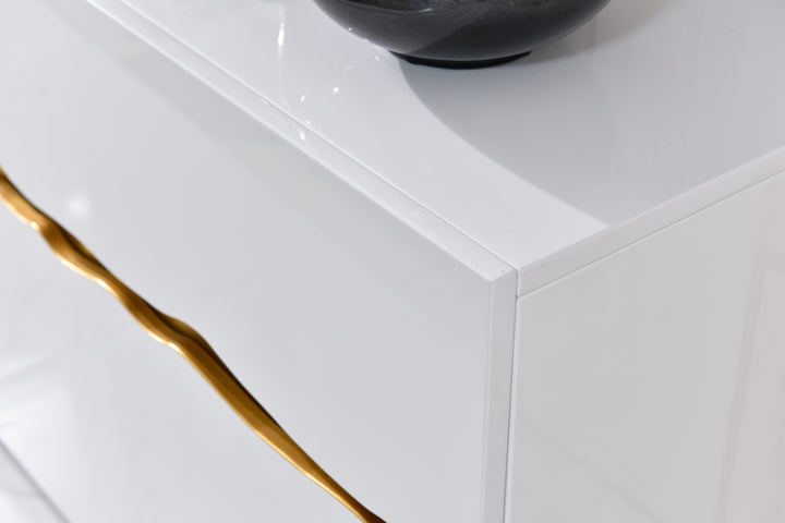 Aspen Modern White &amp; Gold Buffet