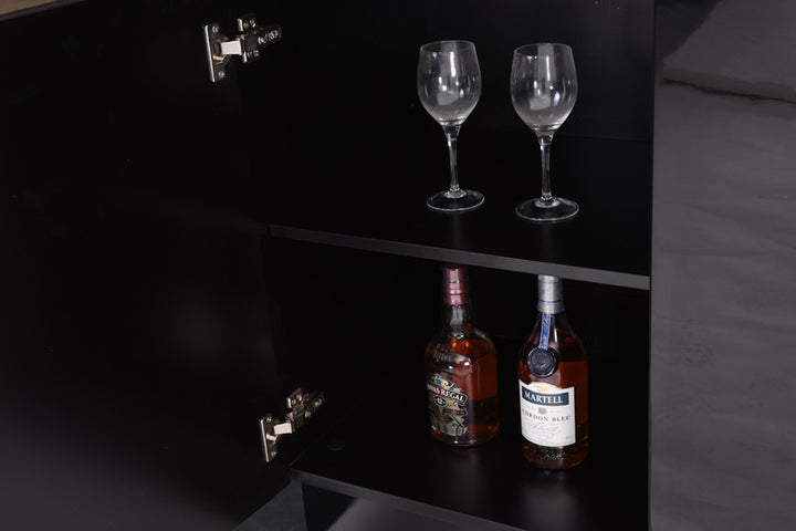 Kingsley Modern Marble &amp; Rosegold Buffet