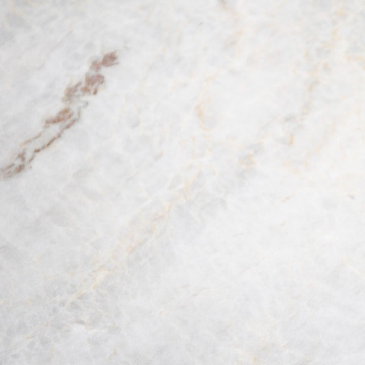 Gabbro Low - Glam White Marble and Gold Coffee Table