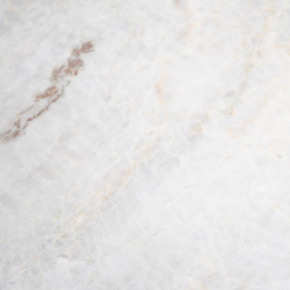 Gabbro Low - Glam White Marble and Gold Coffee Table