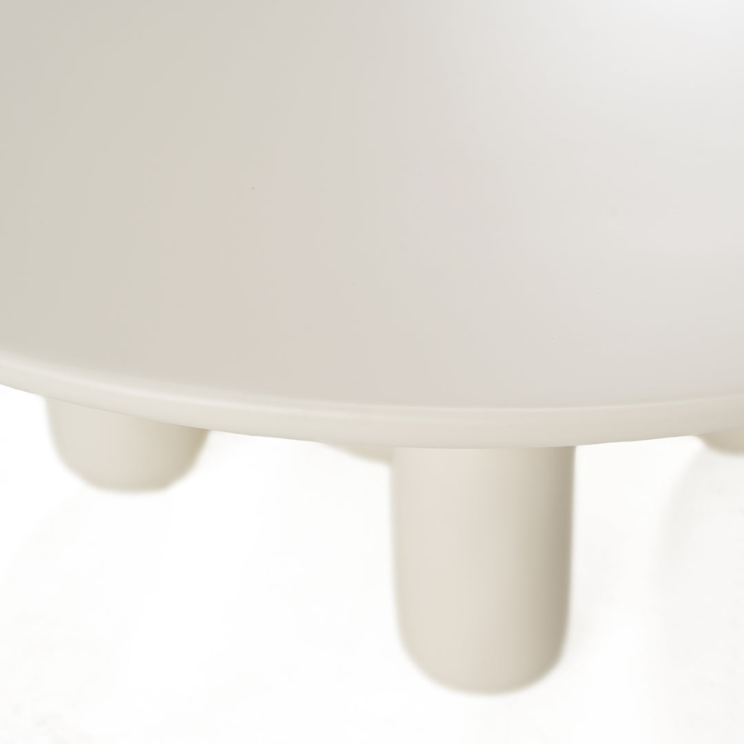 Gabby - Contemporary White Round Coffee Table