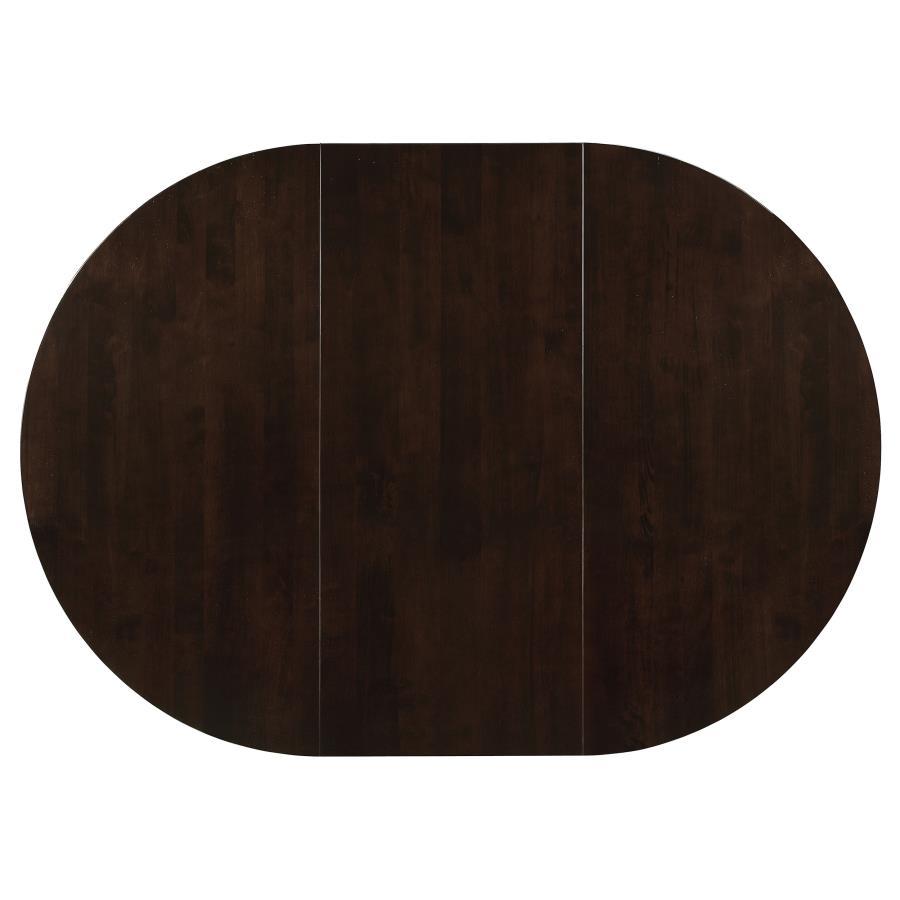 Gabriel - 5 Piece Extension Leaf Dining Table Set - Dark Brown 5 - Piece Dining Room Set modern furniture Contempo Furniture
