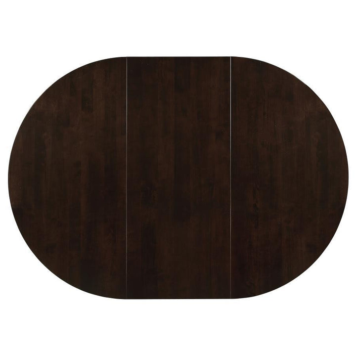 Gabriel - 5 Piece Extension Leaf Dining Table Set - Dark Brown 5 - Piece Dining Room Set modern furniture Contempo Furniture