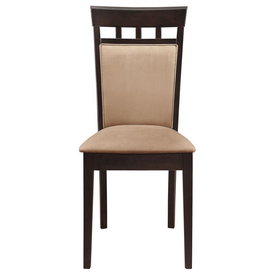 Gabriel - 5 Piece Extension Leaf Dining Table Set - Dark Brown 5 - Piece Dining Room Set modern furniture Contempo Furniture