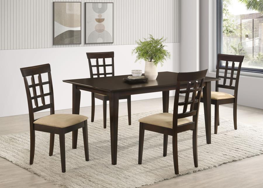 Gabriel - 5 Piece Rectangular 59" Dining Set - Cappuccino 5 - Piece Dining Room Set modern furniture Contempo Furniture