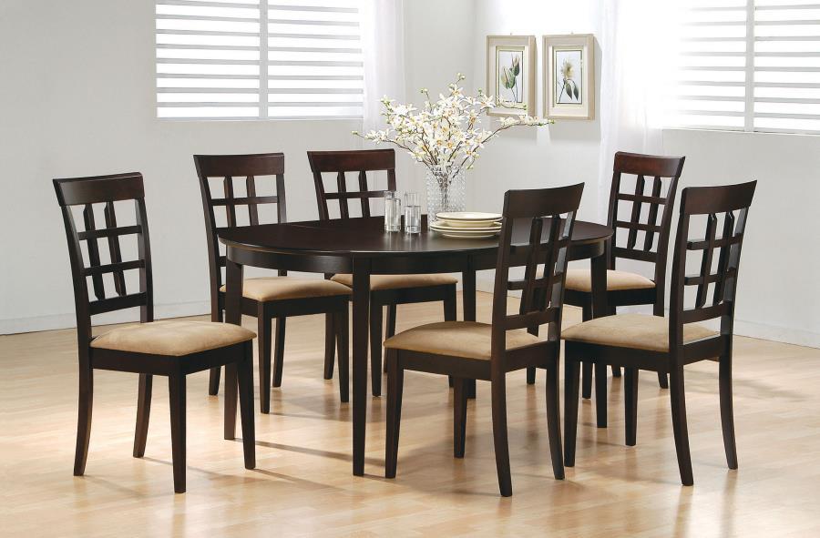 Gabriel - 7 Piece Extension Leaf Dining Table Set - Cappuccino 7 - Piece Dining Room Set modern furniture Contempo Furniture