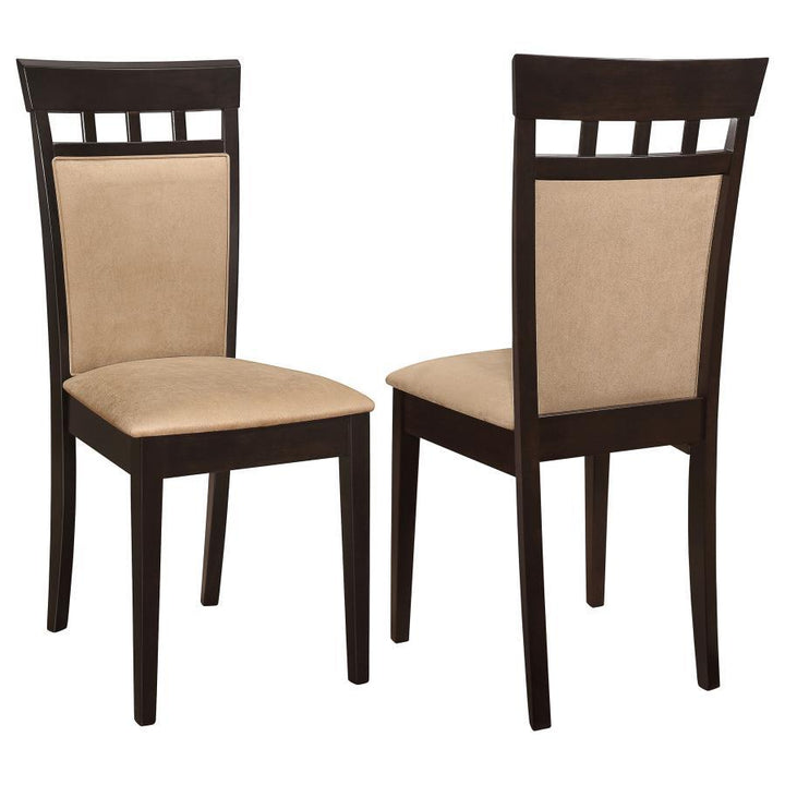 Gabriel - Closed Back Side Chairs (Set of 2) - Cappuccino Chair Set modern furniture Contempo Furniture