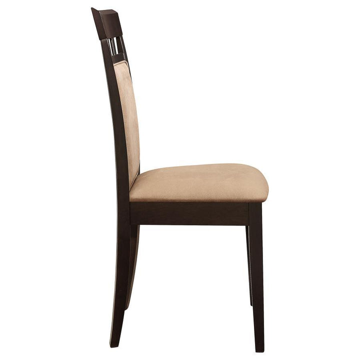 Gabriel - Closed Back Side Chairs (Set of 2) - Cappuccino Chair Set modern furniture Contempo Furniture