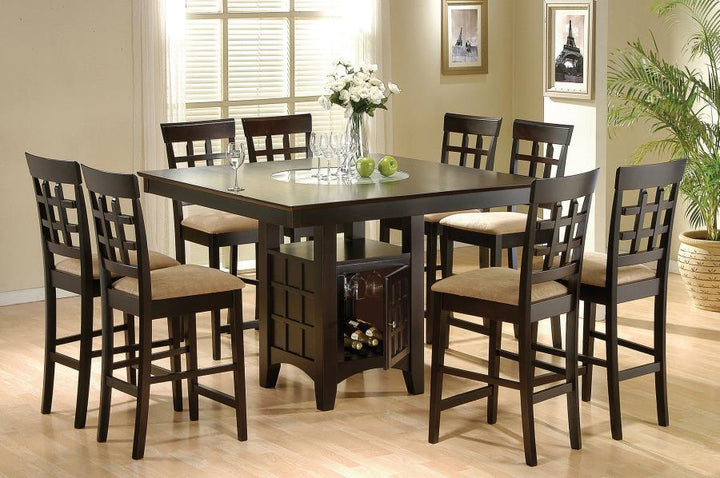 Gabriel - Lattice Back Counter Chair (Set of 2) - Cappuccino Stool Set modern furniture Contempo Furniture