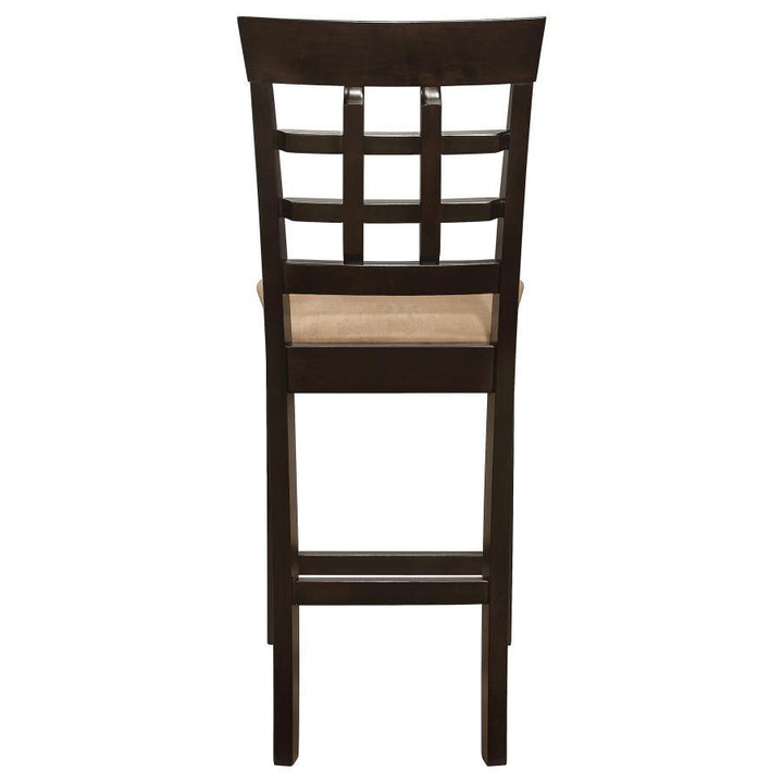 Gabriel - Lattice Back Counter Chair (Set of 2) - Cappuccino Stool Set modern furniture Contempo Furniture
