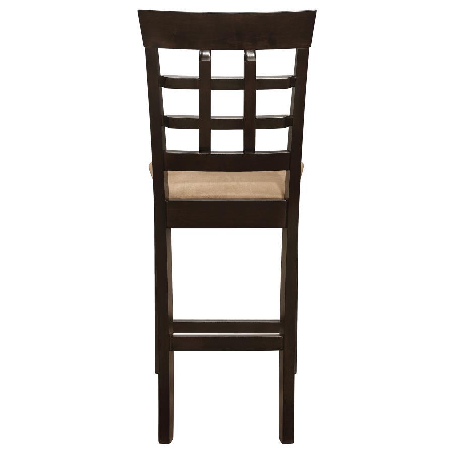 Gabriel - Lattice Back Counter Chair (Set of 2) - Cappuccino Stool Set modern furniture Contempo Furniture