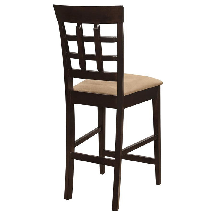 Gabriel - Lattice Back Counter Chair (Set of 2) - Cappuccino Stool Set modern furniture Contempo Furniture