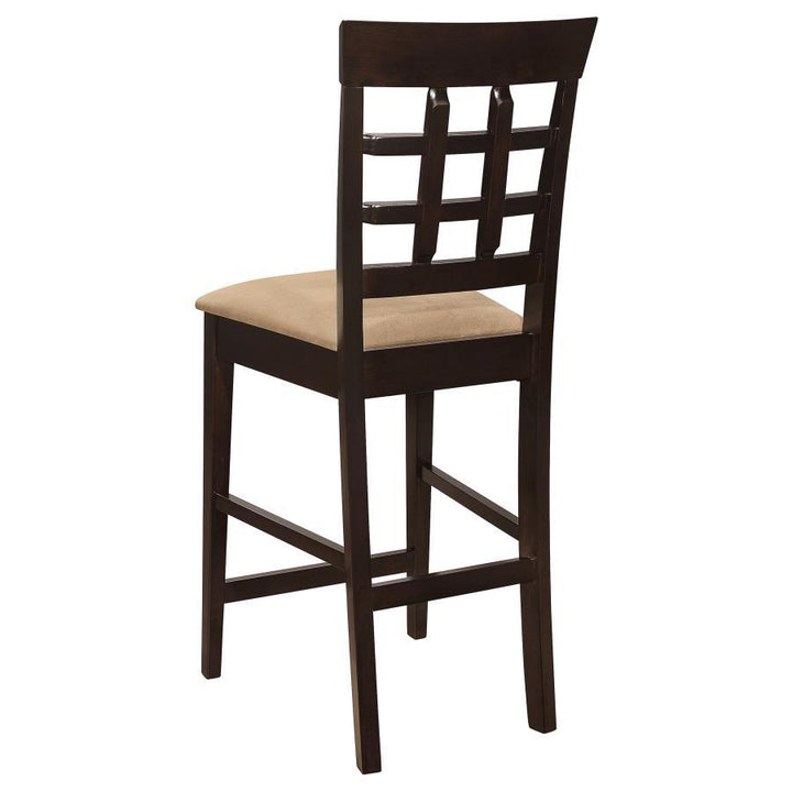 Gabriel - Lattice Back Counter Chair (Set of 2) - Cappuccino Stool Set modern furniture Contempo Furniture