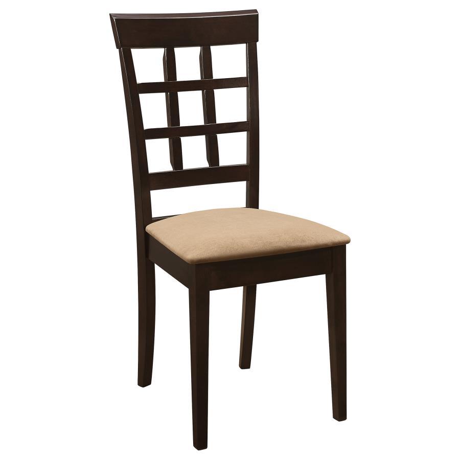 Gabriel - Lattice Back Side Chairs (Set of 2) - Cappuccino Chair Set modern furniture Contempo Furniture