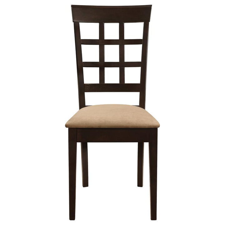 Gabriel - Lattice Back Side Chairs (Set of 2) - Cappuccino Chair Set modern furniture Contempo Furniture