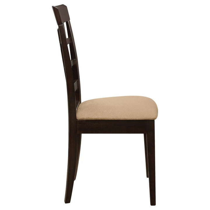 Gabriel - Lattice Back Side Chairs (Set of 2) - Cappuccino Chair Set modern furniture Contempo Furniture