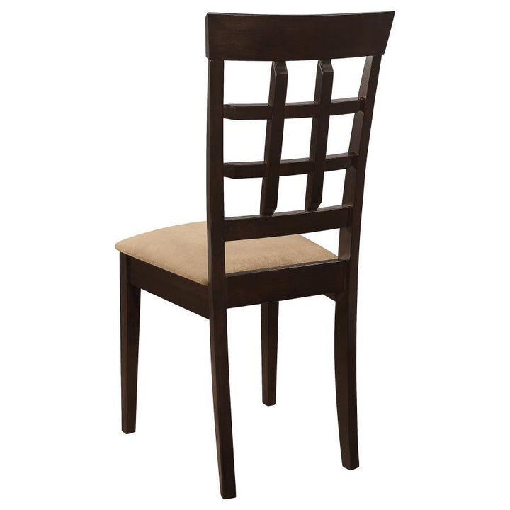 Gabriel - Lattice Back Side Chairs (Set of 2) - Cappuccino Chair Set modern furniture Contempo Furniture
