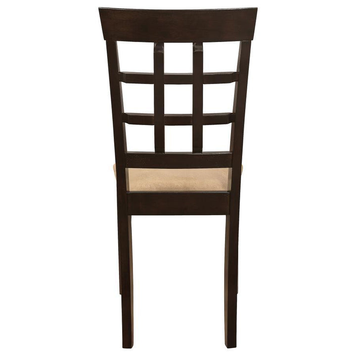 Gabriel - Lattice Back Side Chairs (Set of 2) - Cappuccino Chair Set modern furniture Contempo Furniture