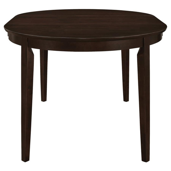 Gabriel - Oval Extension Leaf Dining Table - Cappuccino Dining Table with Extension modern furniture Contempo Furniture