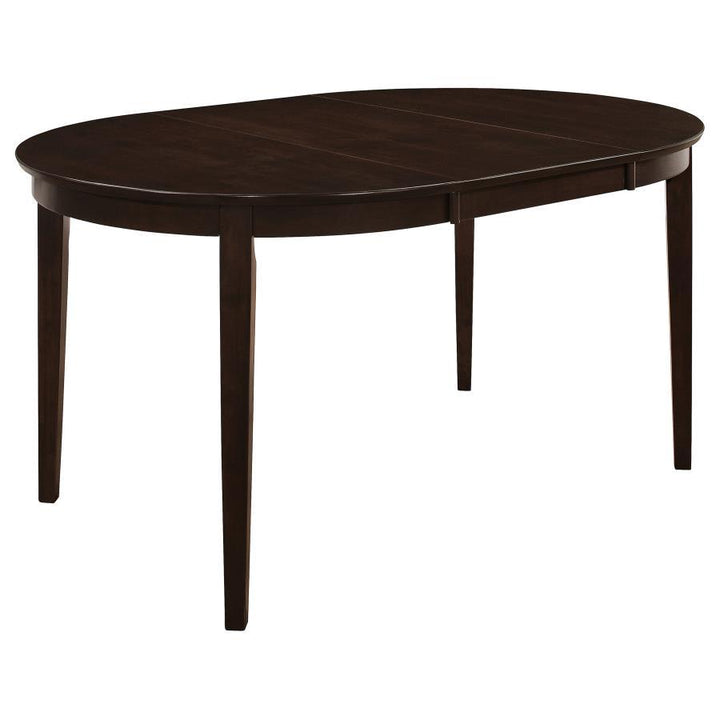 Gabriel - Oval Extension Leaf Dining Table - Cappuccino Dining Table with Extension modern furniture Contempo Furniture