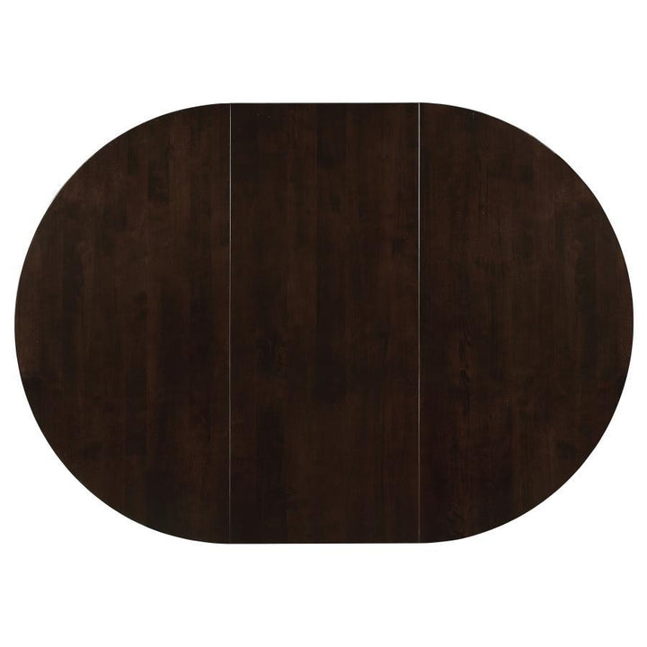 Gabriel - Oval Extension Leaf Dining Table - Cappuccino Dining Table with Extension modern furniture Contempo Furniture