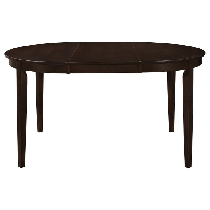 Gabriel - Oval Extension Leaf Dining Table - Cappuccino Dining Table with Extension modern furniture Contempo Furniture