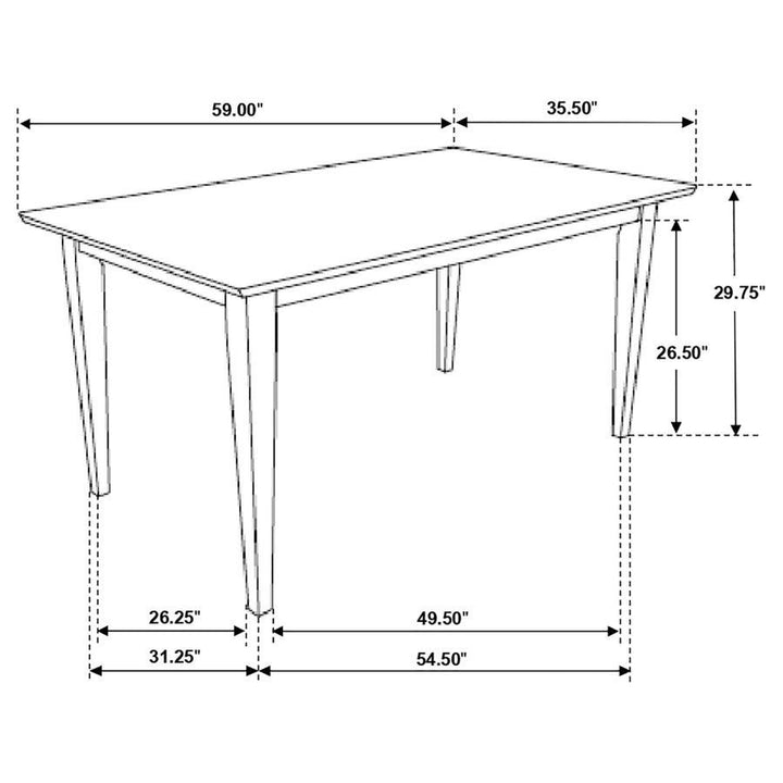 Gabriel - Rectangular Wood Dining Table - Cappuccino Dining Table modern furniture Contempo Furniture