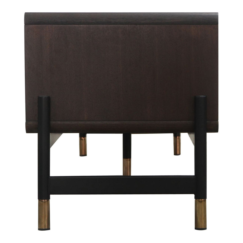 Gabrielle - Contemporary Acacia & Gold TV Stand