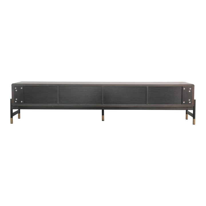 Gabrielle - Contemporary Acacia &amp; Gold TV Stand