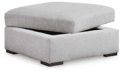 Gabyleigh Ottoman With Storage - Gray Storage Ottoman modern furniture Contempo Furniture