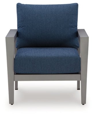 Gali Outdoor Sofa/Chairs/Table Set (Set of 4) - Blue 4 Piece Outdoor Set modern furniture Contempo Furniture