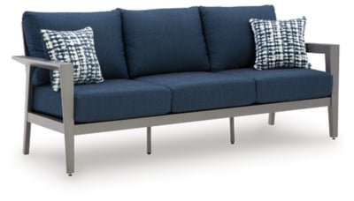 Gali Outdoor Sofa/Chairs/Table Set (Set of 4) - Blue 4 Piece Outdoor Set modern furniture Contempo Furniture