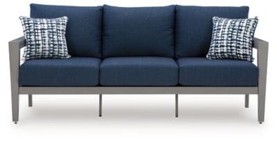 Gali Outdoor Sofa/Chairs/Table Set (Set of 4) - Blue 4 Piece Outdoor Set modern furniture Contempo Furniture