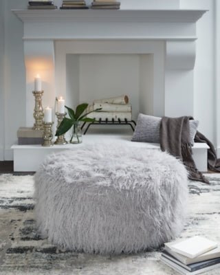Galice Oversized Accent Ottoman - Gray Accent Ottoman modern furniture Contempo Furniture
