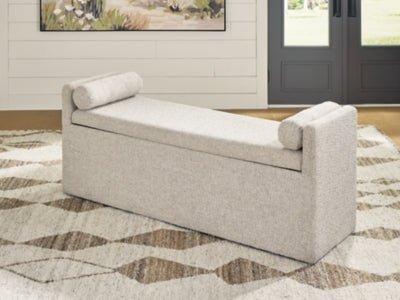 Galliden 62" Dining Bench - Beige Upholstered Bench modern furniture Contempo Furniture