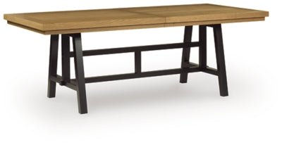 Galliden Dining Extension Table - Light Brown Dining Table with Extensions modern furniture Contempo Furniture