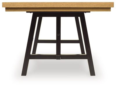 Galliden Dining Extension Table - Light Brown Dining Table with Extensions modern furniture Contempo Furniture