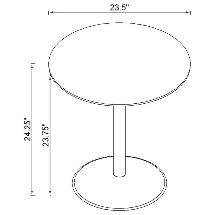 Ganso - 2 Piece Round Glass Top Coffee And End Table Set - Black Table Set modern furniture Contempo Furniture