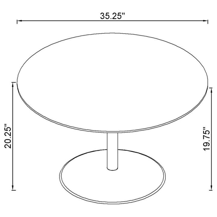 Ganso - 2 Piece Round Glass Top Coffee And End Table Set - Black Table Set modern furniture Contempo Furniture