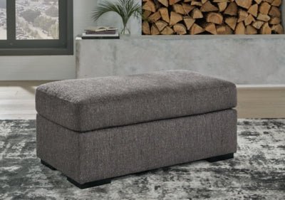 Gardiner Ottoman - Dark Gray Upholstered Ottoman modern furniture Contempo Furniture