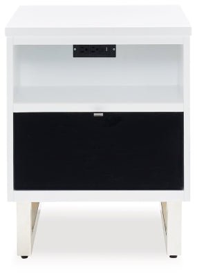 Gardoni Chairside End Table - White Chair Side Table modern furniture Contempo Furniture