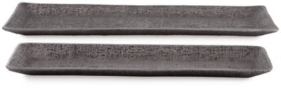 Garekton Tray (Set of 2) - Dark Gray Trays modern furniture Contempo Furniture