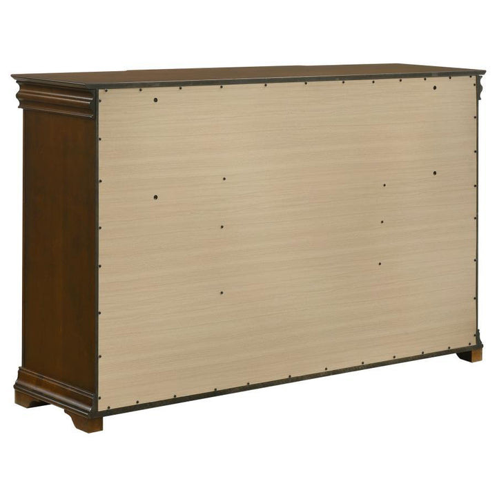 Garland - 11 - Drawer Bedroom Dresser Cabinet - Brown Cherry Dressers modern furniture Contempo Furniture