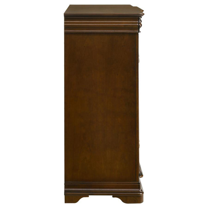 Garland - 11 - Drawer Bedroom Dresser Cabinet - Brown Cherry Dressers modern furniture Contempo Furniture