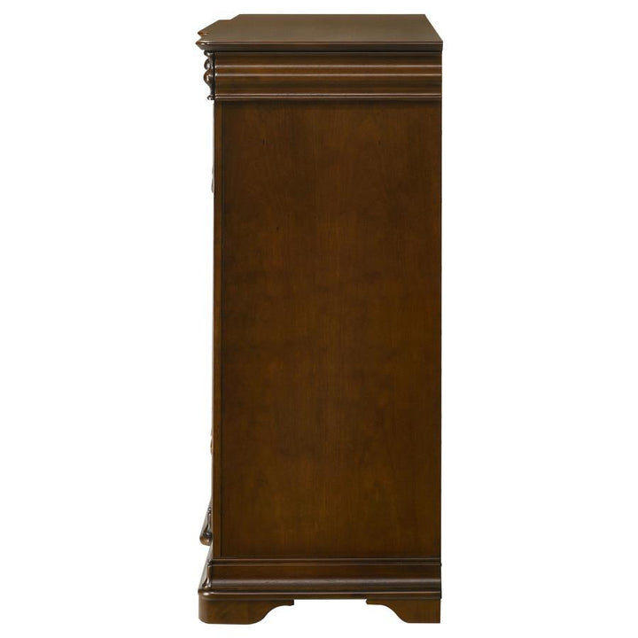 Garland - 11 - Drawer Bedroom Dresser Cabinet - Brown Cherry Dressers modern furniture Contempo Furniture