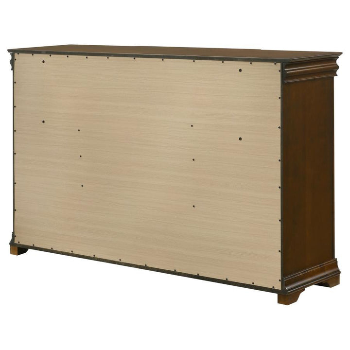 Garland - 11 - Drawer Bedroom Dresser Cabinet - Brown Cherry Dressers modern furniture Contempo Furniture